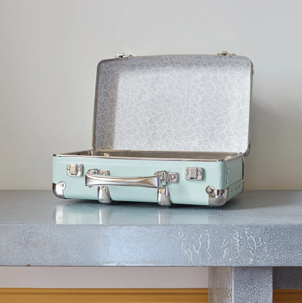 Valise rigide en carton bouilli - Céladon