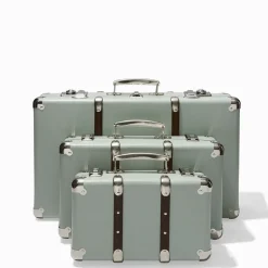 Valise rigide en carton bouilli - Céladon