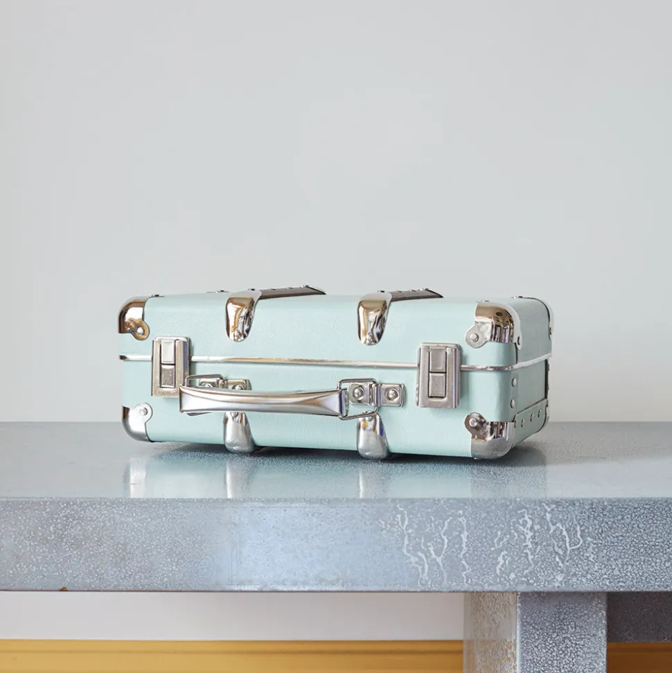 Valise rigide en carton bouilli - Céladon
