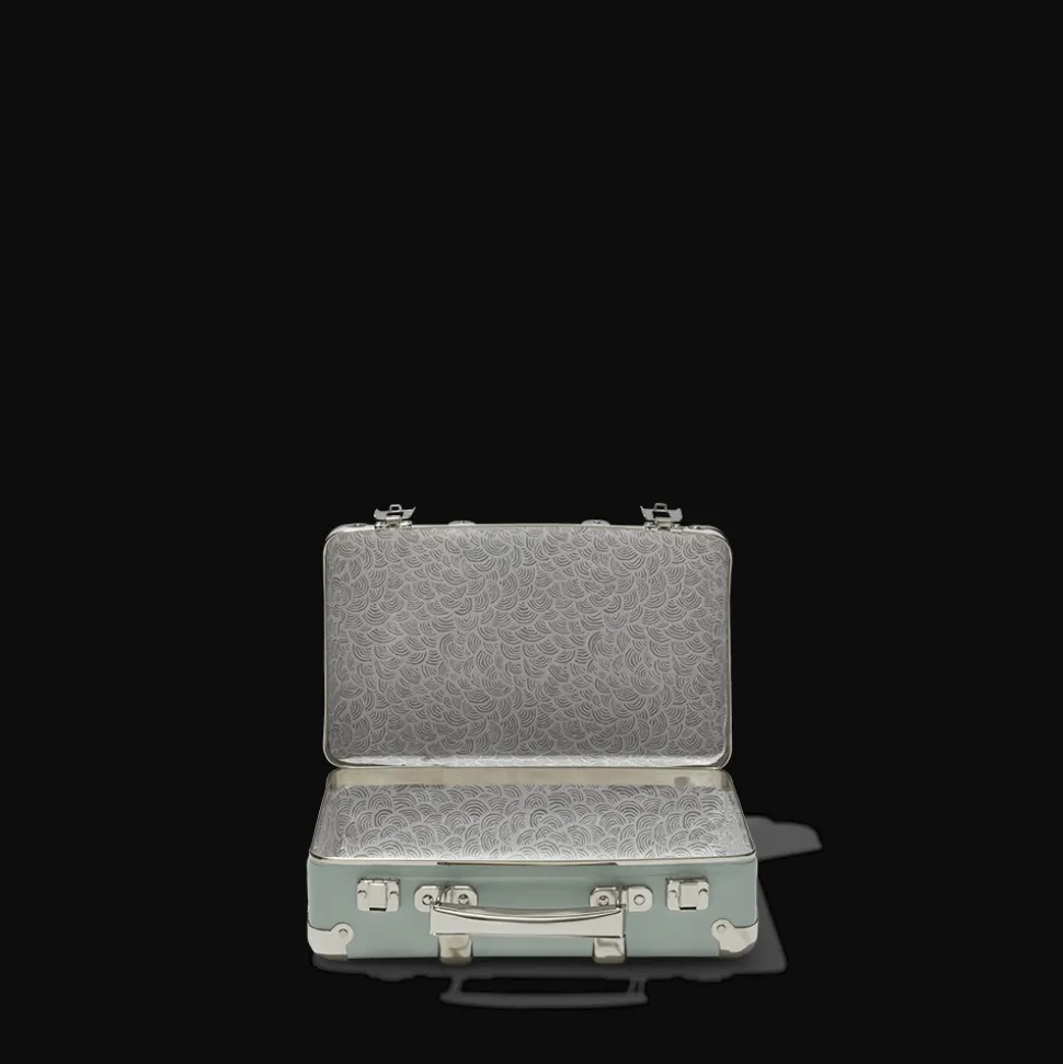 Valise rigide en carton bouilli - Céladon