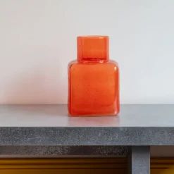 Vase en verre recyclé Elia - Tomate