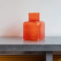 Vase en verre recyclé Elia - Tomate