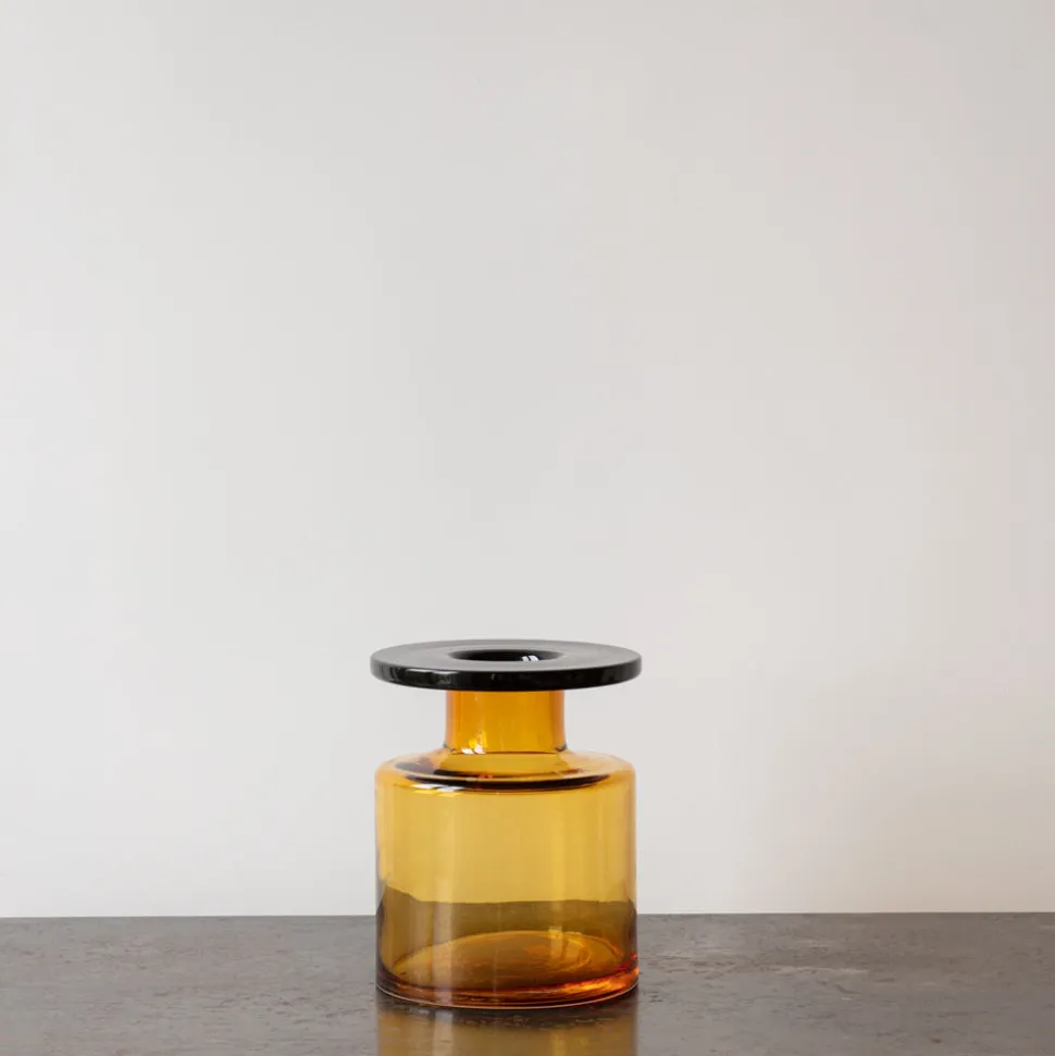 Vase Wind & Fire - Ambre et Noir