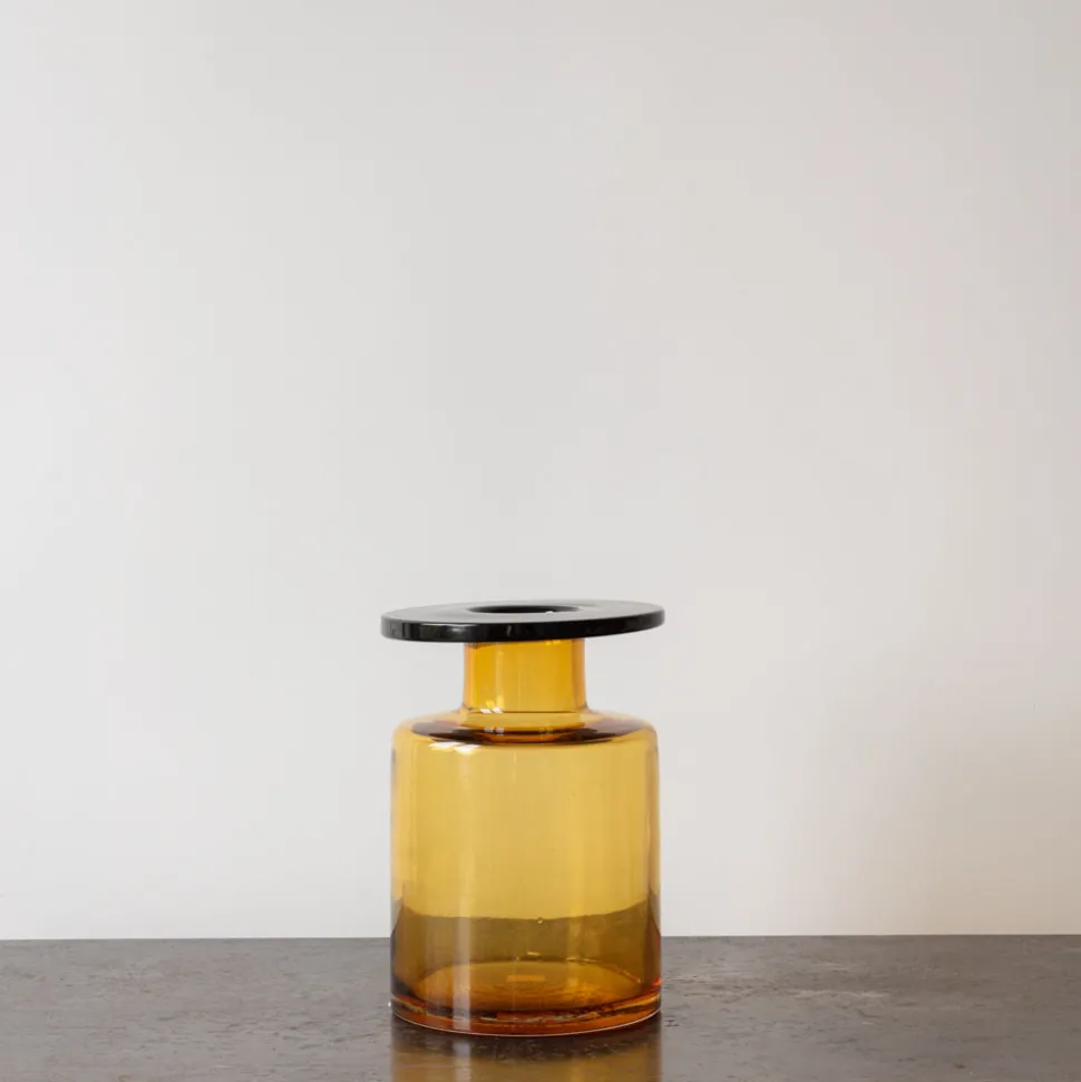 Vase Wind & Fire - Ambre et Noir