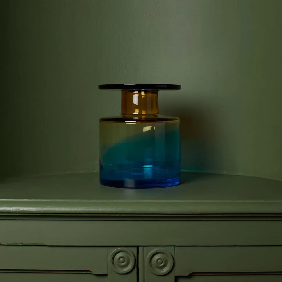 Vase Wind & Fire - Ambre et Bleu