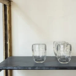 Verre à eau en verre pressé - Coteau