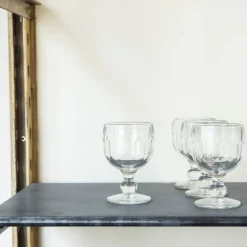 Verre à pied en verre pressé - Coteau