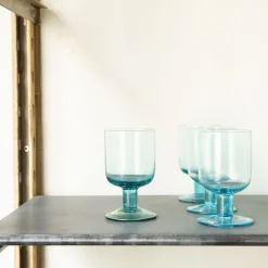 Verre à vin Bloom - Turquoise