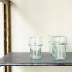 Verre annelé en verre soufflé - Transparent