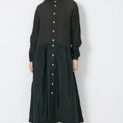Vlas Blomme - Robe vintage - Noir