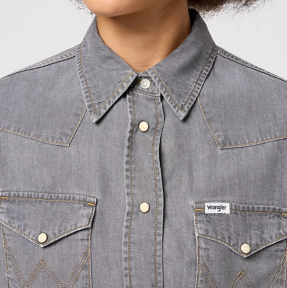 Wrangler - Chemise Regular - Gris