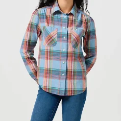 Wrangler - Chemise Western - Bleu