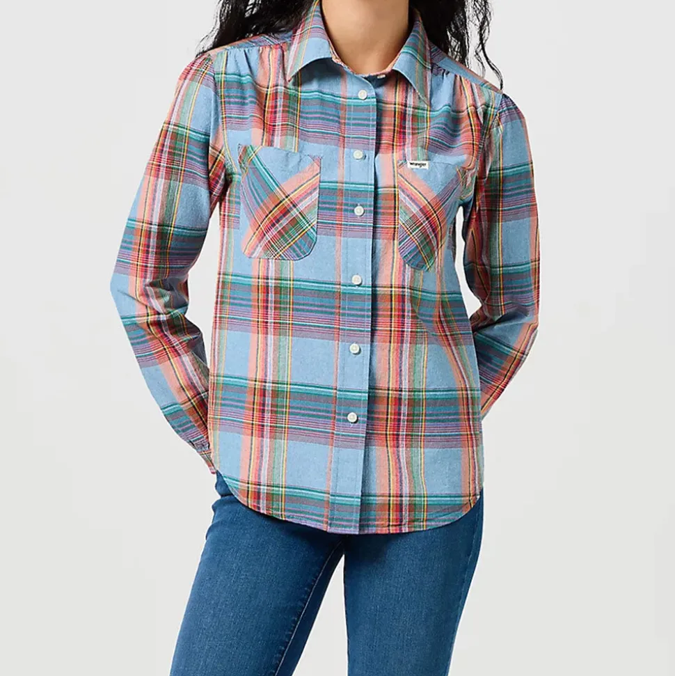 Wrangler - Chemise Western - Bleu