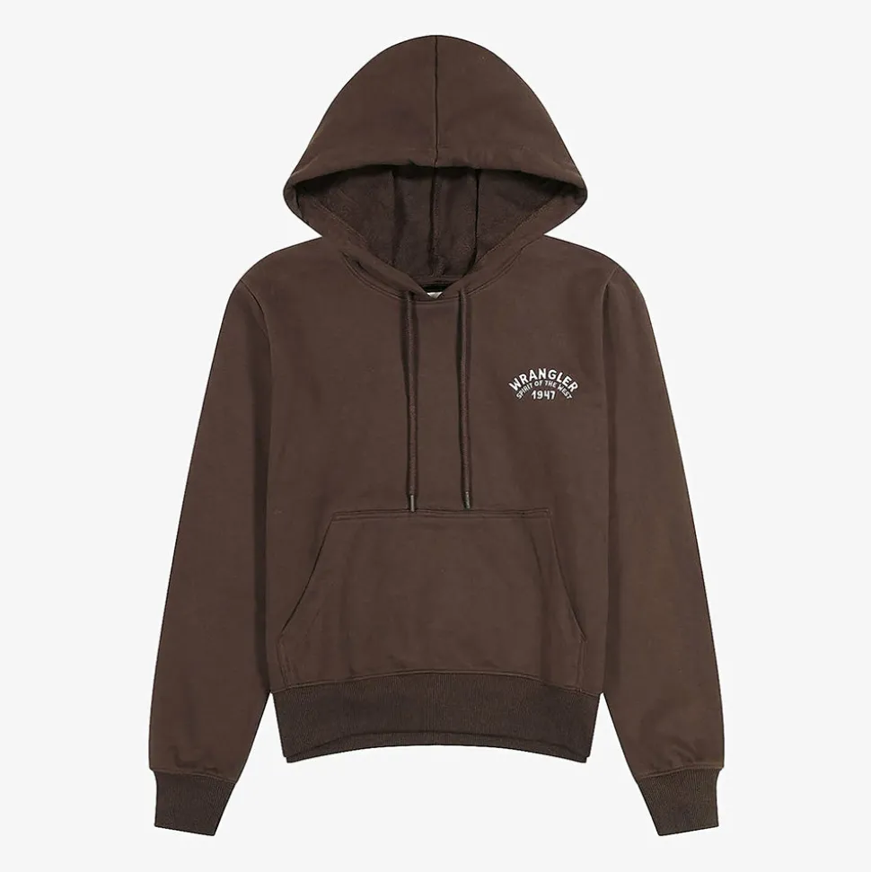 Wrangler - Hoodie Regular - Marron