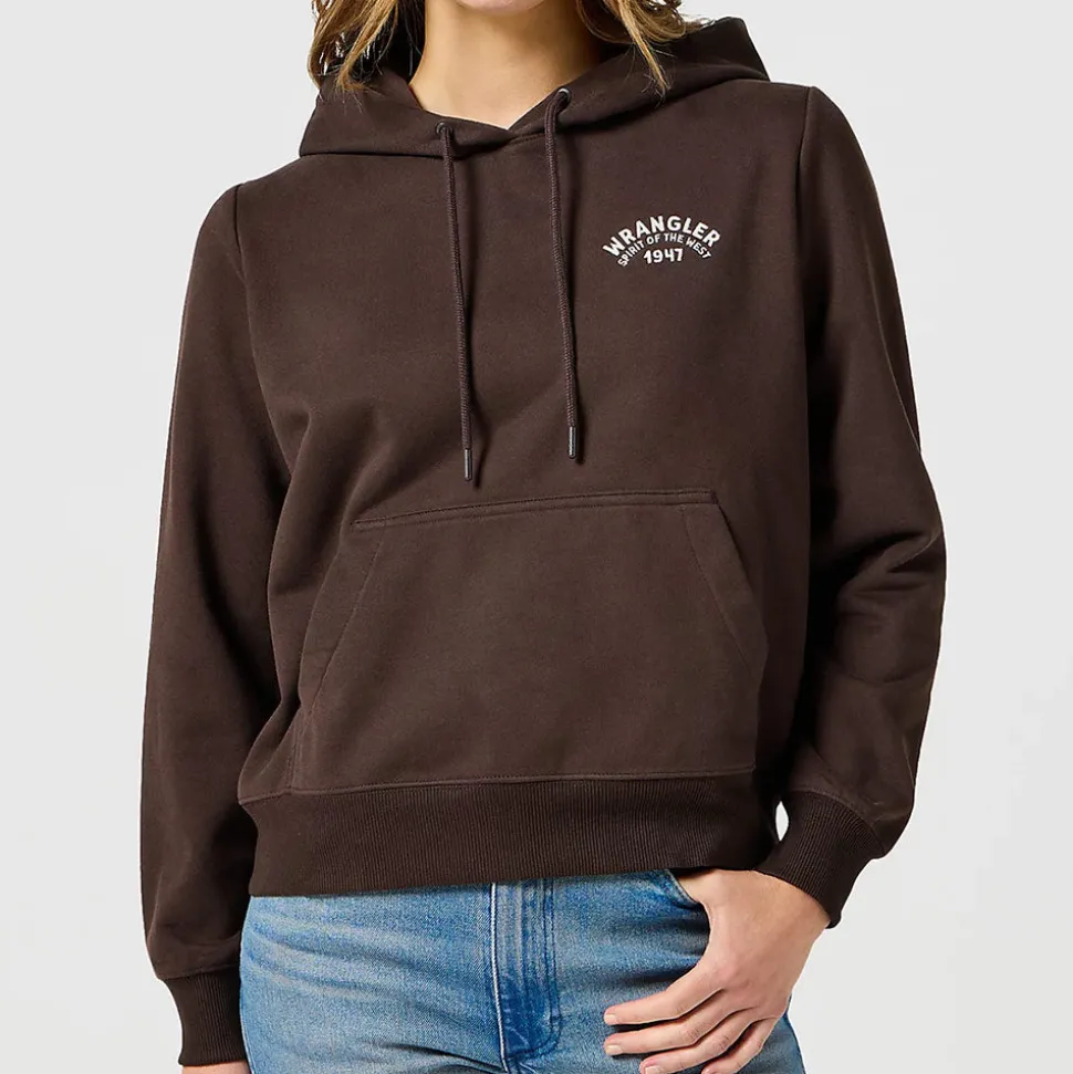 Wrangler - Hoodie Regular - Marron
