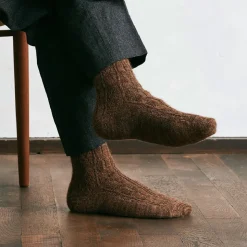 Yahae - Chaussettes Alpaca Cable - Marron