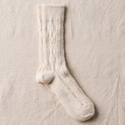 Yahae - Chaussettes Alpaca Cable - Beige