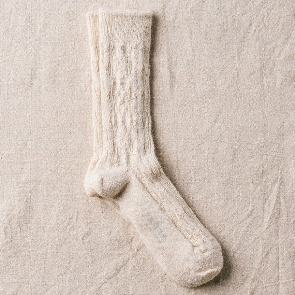 Yahae - Chaussettes Alpaca Cable - Beige