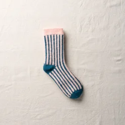 Yahae - Chaussettes Mohair Stripes - Vert émeraude