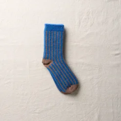 Yahae - Chaussettes Mohair Stripes - Marron