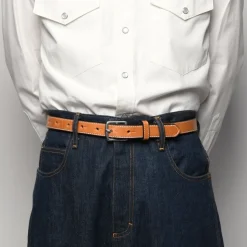 Yuketen - Ceinture en cuir Stirrup - Camel