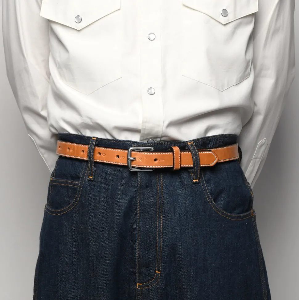 Yuketen - Ceinture en cuir Stirrup - Camel